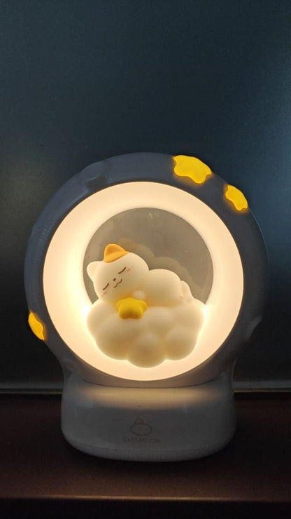 Sleeping Cat LED Night Light Lamp with Touch Control - maagauri.com