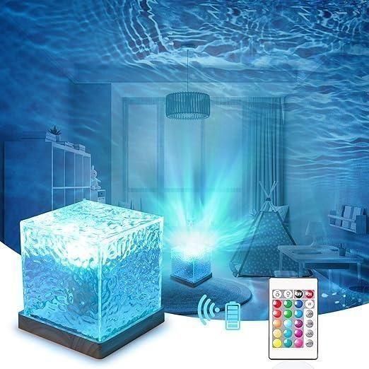 Rotating Water Ripple Night Light Aura Lamp - maagauri.com