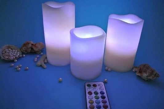 Decorative Flameless LED Pillar Luma Candle Lamp - maagauri.com