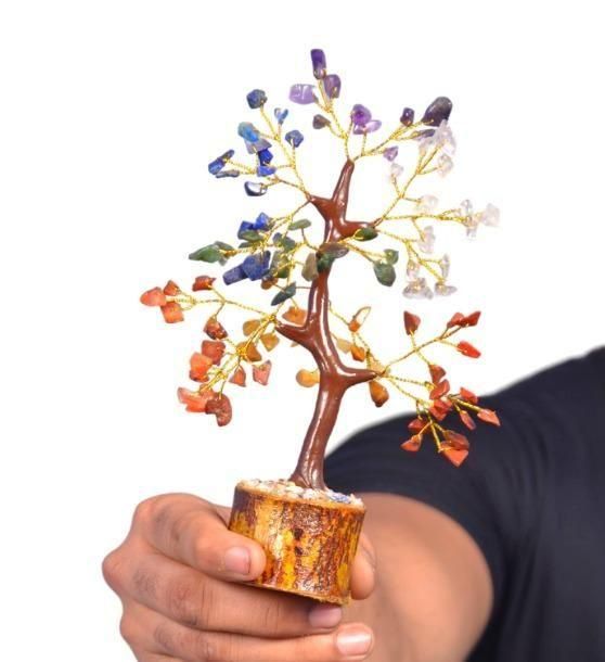 7 Chakra Natural Gemstone Crystal Tree - maagauri.com