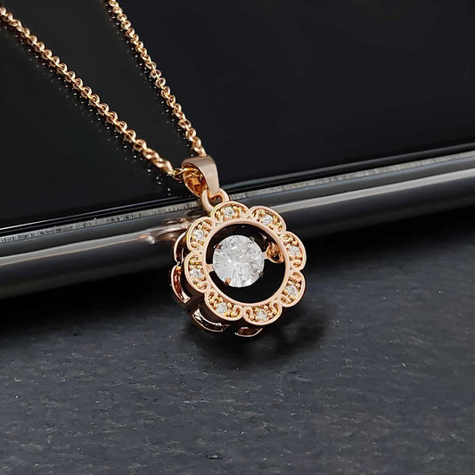 Elegant American Diamond Pendant With Chain - maagauri.com