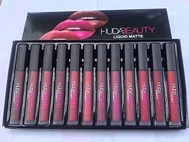 Huda Beauty matte Finishing Lipstick ( Pack of 12 ) - maagauri.com