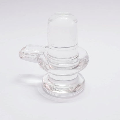 Sphatik Shivling/Big Size for Home Pooja Decorative Showpiece - 4 inch, 20gm (Crystal, White) - maagauri.com