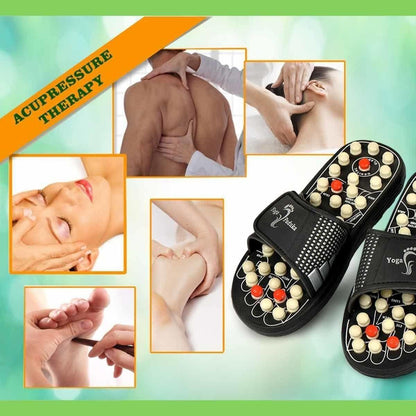 Acupressure and Magnetic Therapy Paduka Slippers for Full Body Blood Circulation For Men and Women - maagauri.com