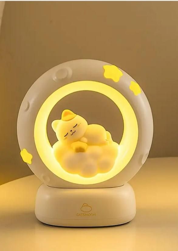 Sleeping Cat LED Night Light Lamp with Touch Control - maagauri.com