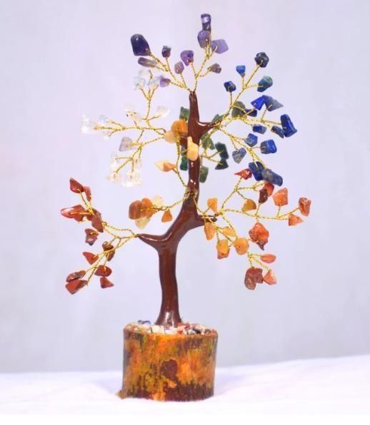 7 Chakra Natural Gemstone Crystal Tree - maagauri.com