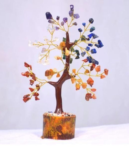 7 Chakra Natural Gemstone Crystal Tree - maagauri.com