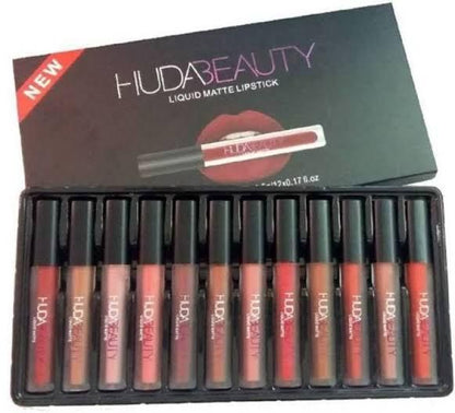 Huda Beauty matte Finishing Lipstick ( Pack of 12 ) - maagauri.com