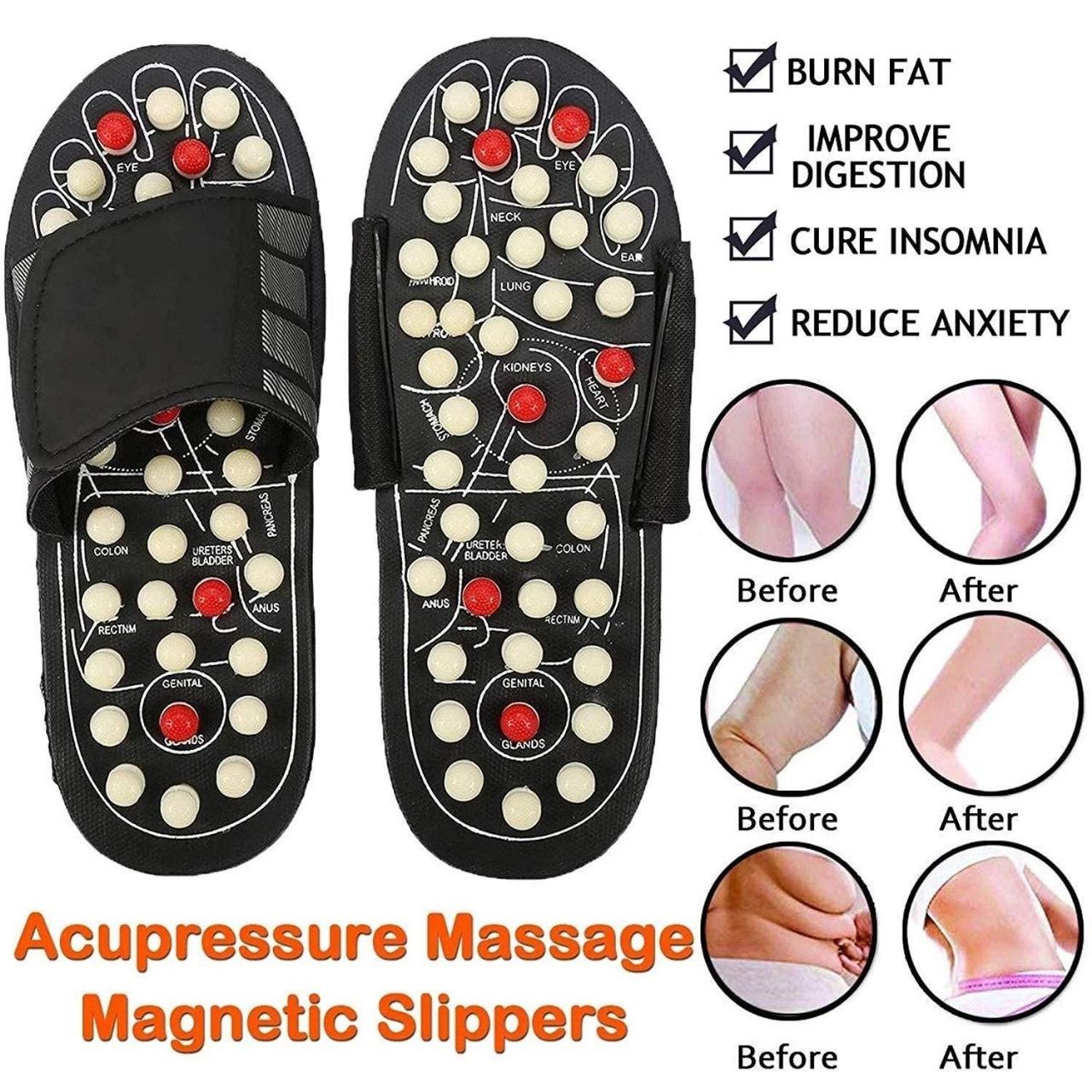 Acupressure and Magnetic Therapy Paduka Slippers for Full Body Blood Circulation For Men and Women - maagauri.com