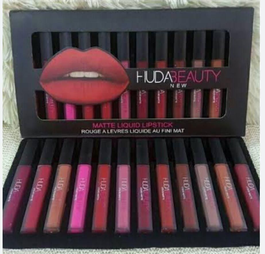 Huda Beauty matte Finishing Lipstick ( Pack of 12 ) - maagauri.com