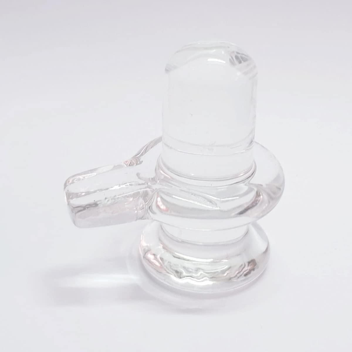 Sphatik Shivling/Big Size for Home Pooja Decorative Showpiece - 4 inch, 20gm (Crystal, White) - maagauri.com