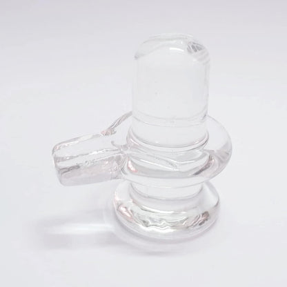 Sphatik Shivling/Big Size for Home Pooja Decorative Showpiece - 4 inch, 20gm (Crystal, White) - maagauri.com