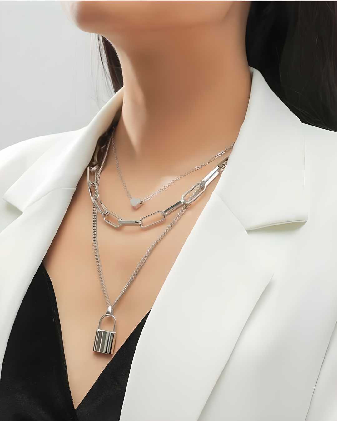 Silver Plated Stylish Necklace - maagauri.com