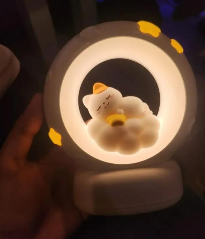 Sleeping Cat LED Night Light Lamp with Touch Control - maagauri.com