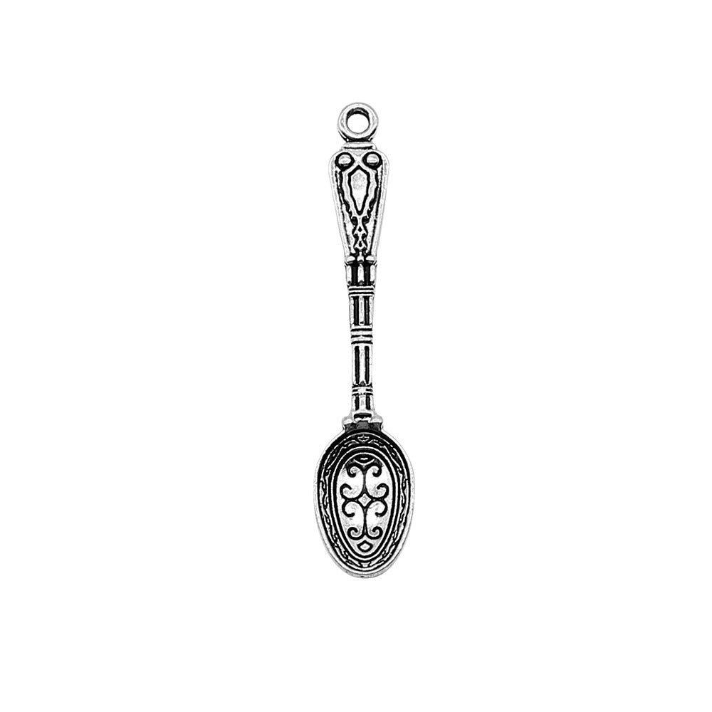 10x49mm 1.8g Antique Silver DIY Zinc Alloy Jewelry Pendant - maagauri.com